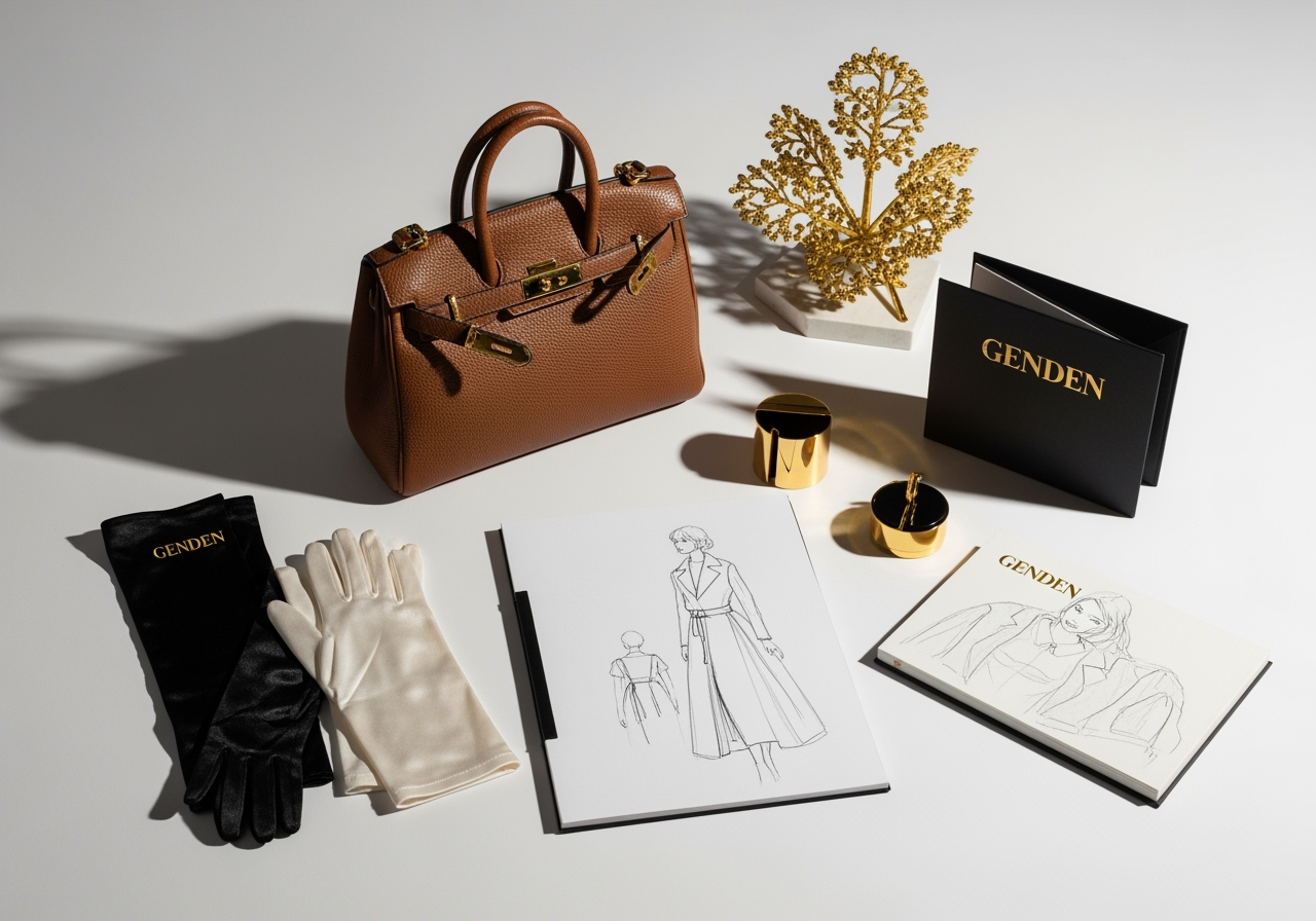 luxury fashion flat lay iconic leather handbag sil